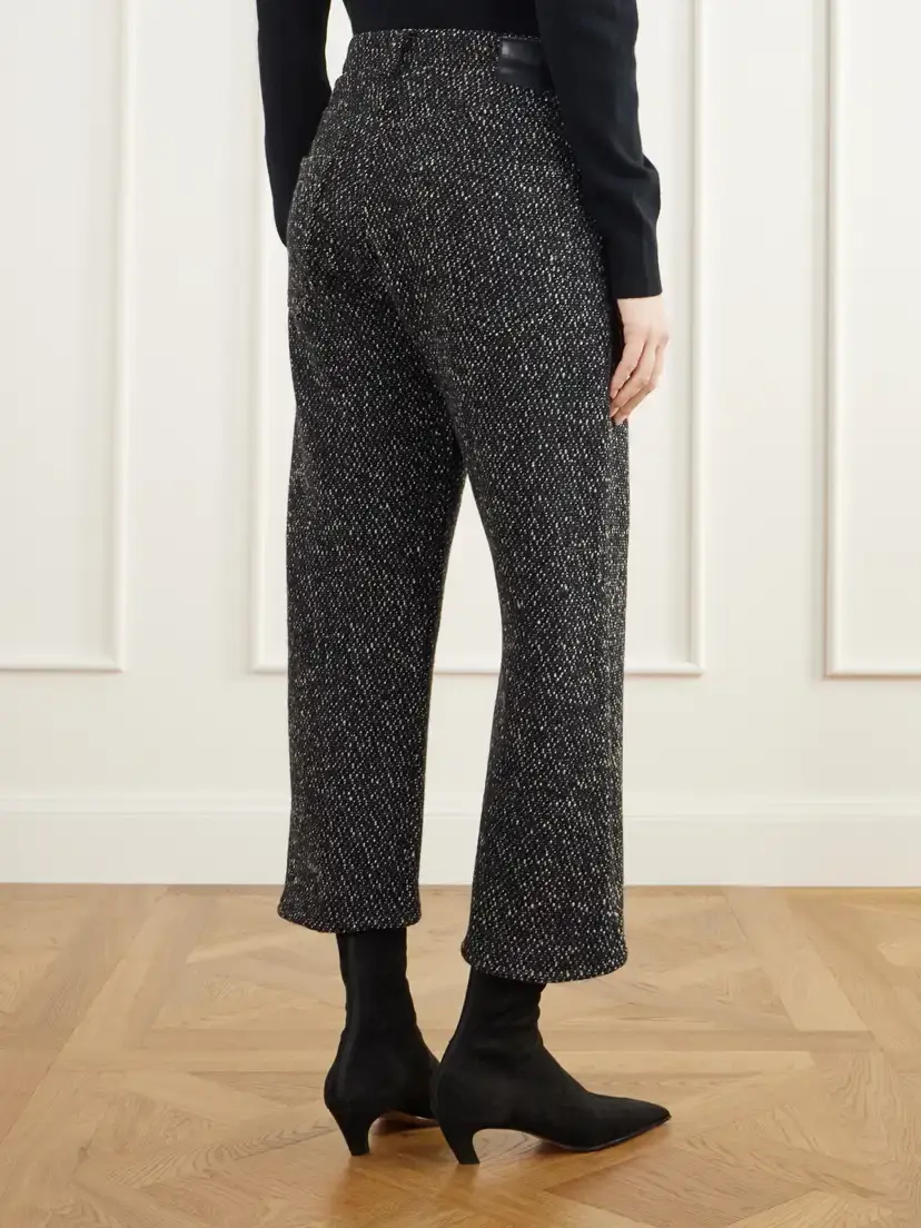 R13 X-bf Cropped Wool-blend Tweed Wide-leg Pants | Thumbnail 4 R13 X-bf Cropped Wool-blend Tweed Wide-leg Pants | Thumbnail 4