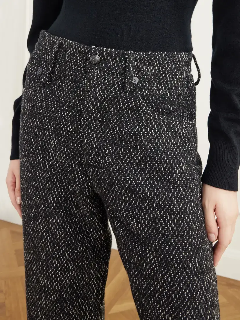 R13 X-bf Cropped Wool-blend Tweed Wide-leg Pants | Thumbnail 5 R13 X-bf Cropped Wool-blend Tweed Wide-leg Pants | Thumbnail 5