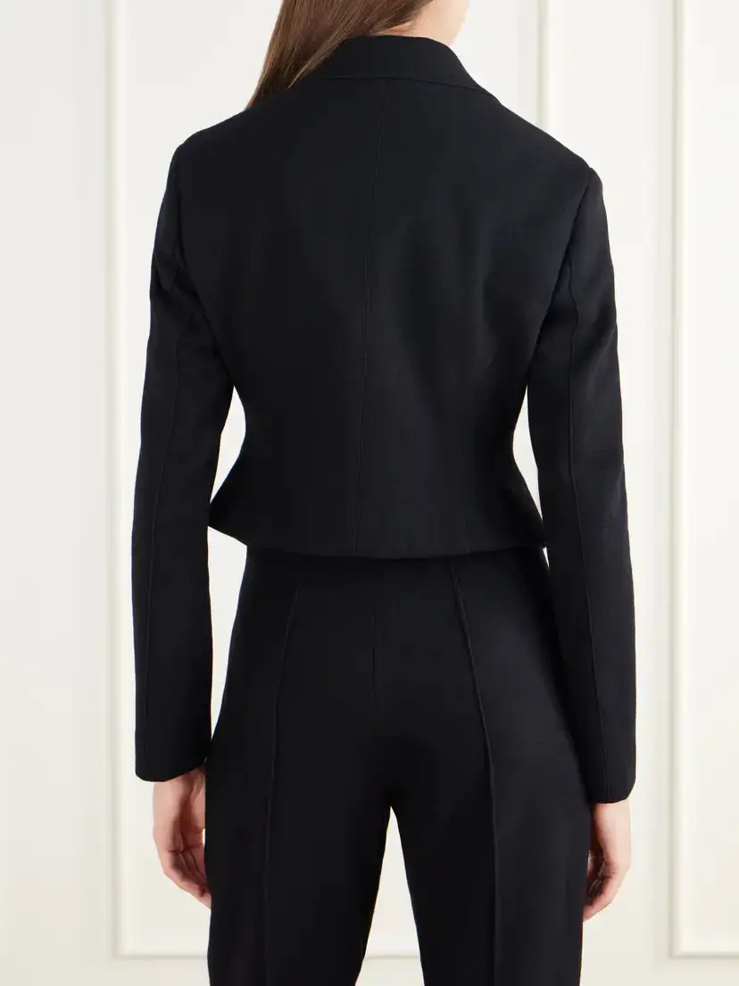 Alaïa Cropped Wool-felt Blazer | Thumbnail 3 Alaïa Cropped Wool-felt Blazer | Thumbnail 3
