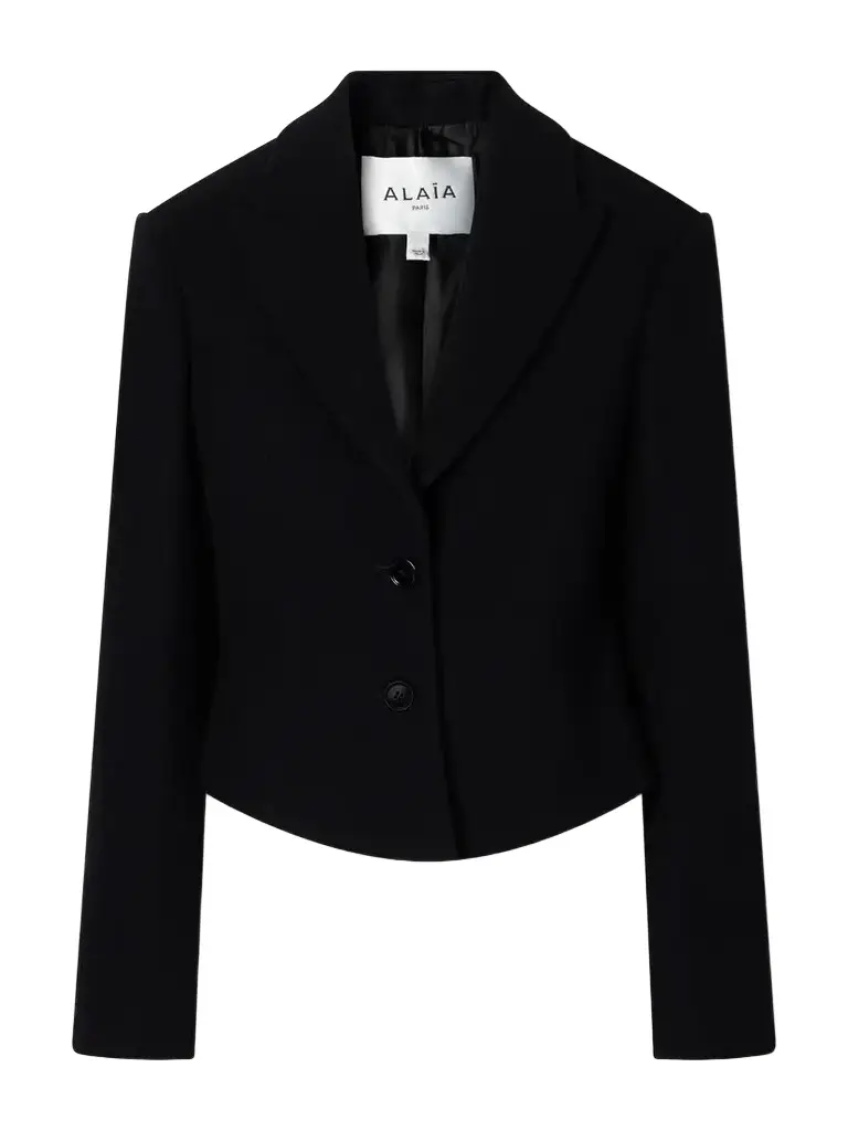 Alaïa Cropped Wool-felt Blazer