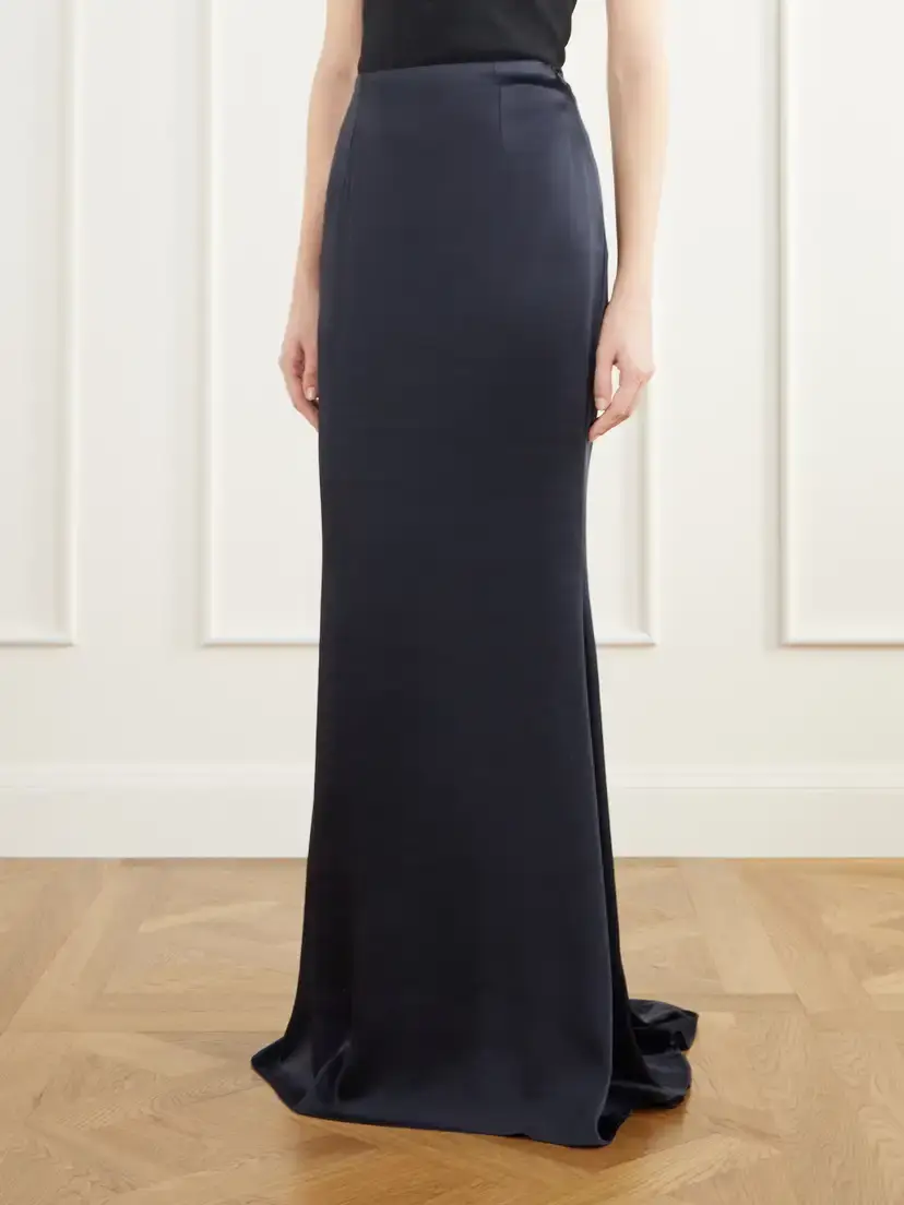 Taller Marmo Silver Screen Satin Maxi Skirt | Thumbnail 3 Taller Marmo Silver Screen Satin Maxi Skirt | Thumbnail 3
