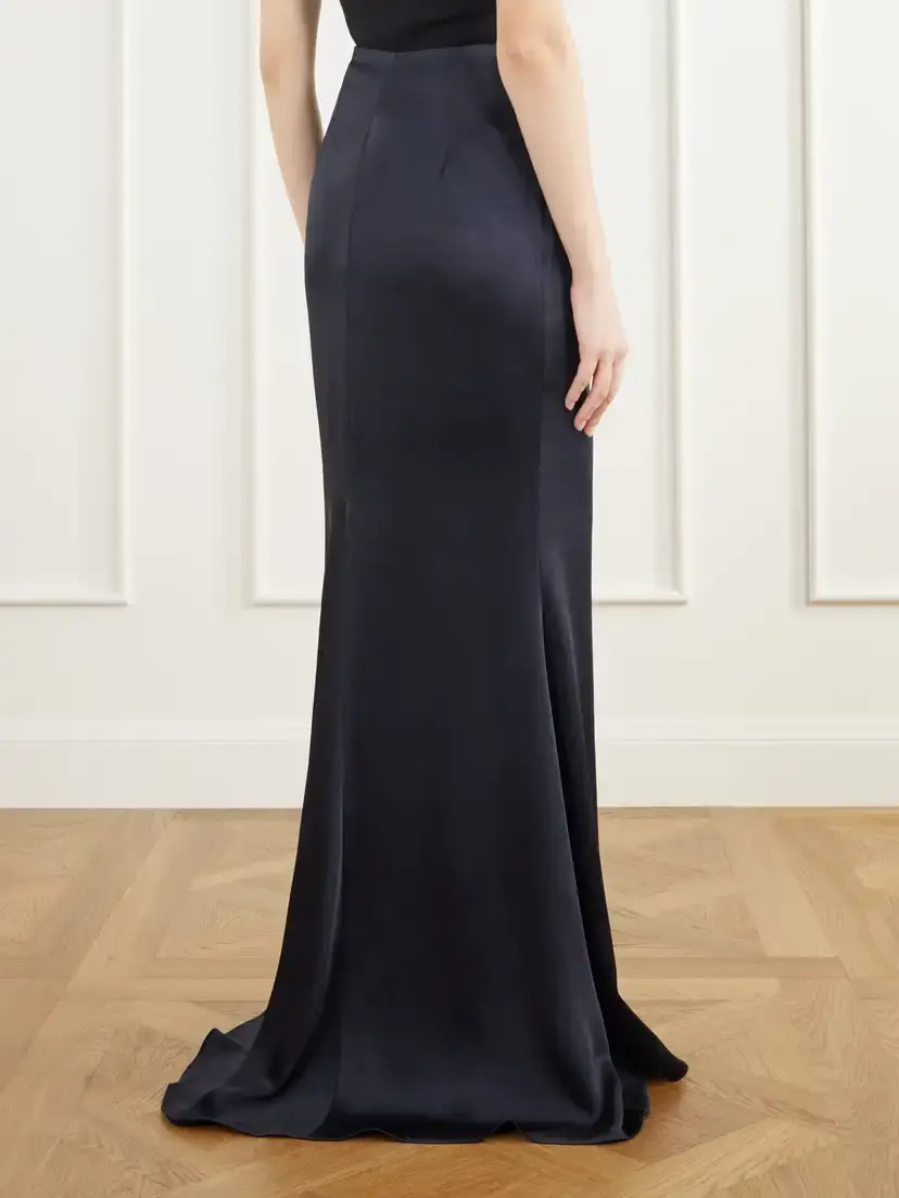 Taller Marmo Silver Screen Satin Maxi Skirt | Thumbnail 4 Taller Marmo Silver Screen Satin Maxi Skirt | Thumbnail 4