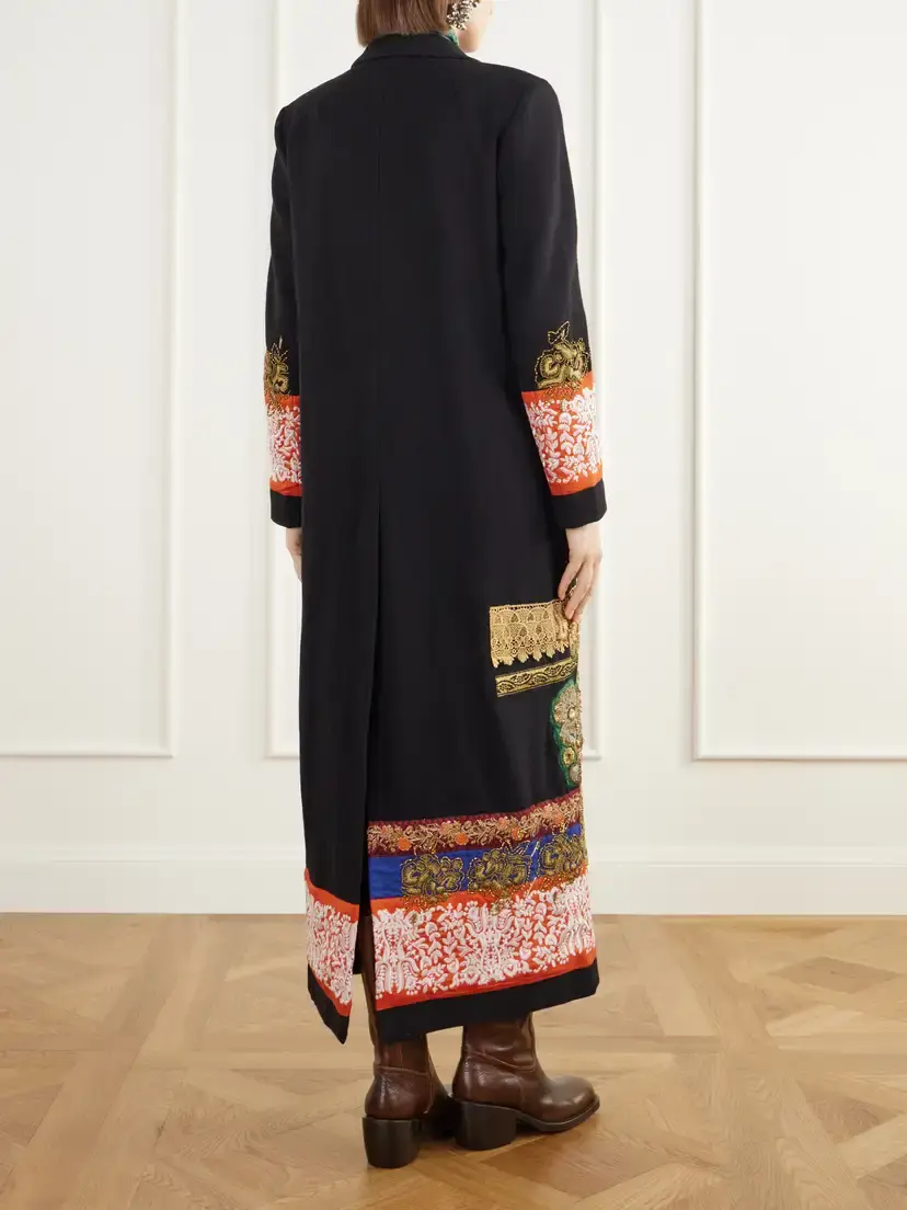 Dries Van Noten Embroidered Embellished Wool-felt Coat | Thumbnail 4 Dries Van Noten Embroidered Embellished Wool-felt Coat | Thumbnail 4