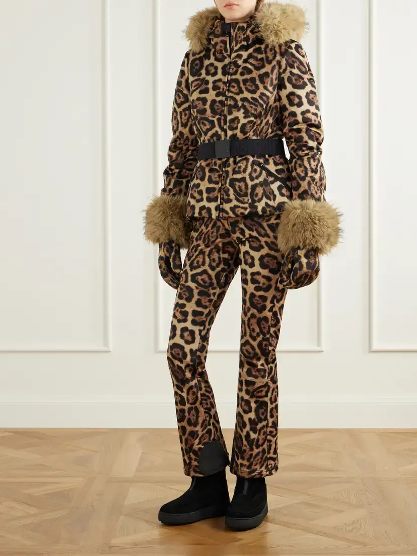 Goldbergh Jagger Belted Plush-trimmed Leopard-print Ski Jacket | Thumbnail 2 Goldbergh Jagger Belted Plush-trimmed Leopard-print Ski Jacket | Thumbnail 2