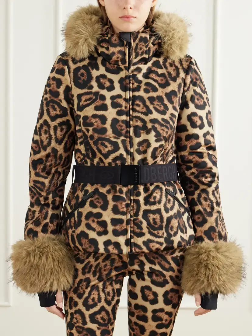 Goldbergh Jagger Belted Plush-trimmed Leopard-print Ski Jacket | Thumbnail 3 Goldbergh Jagger Belted Plush-trimmed Leopard-print Ski Jacket | Thumbnail 3
