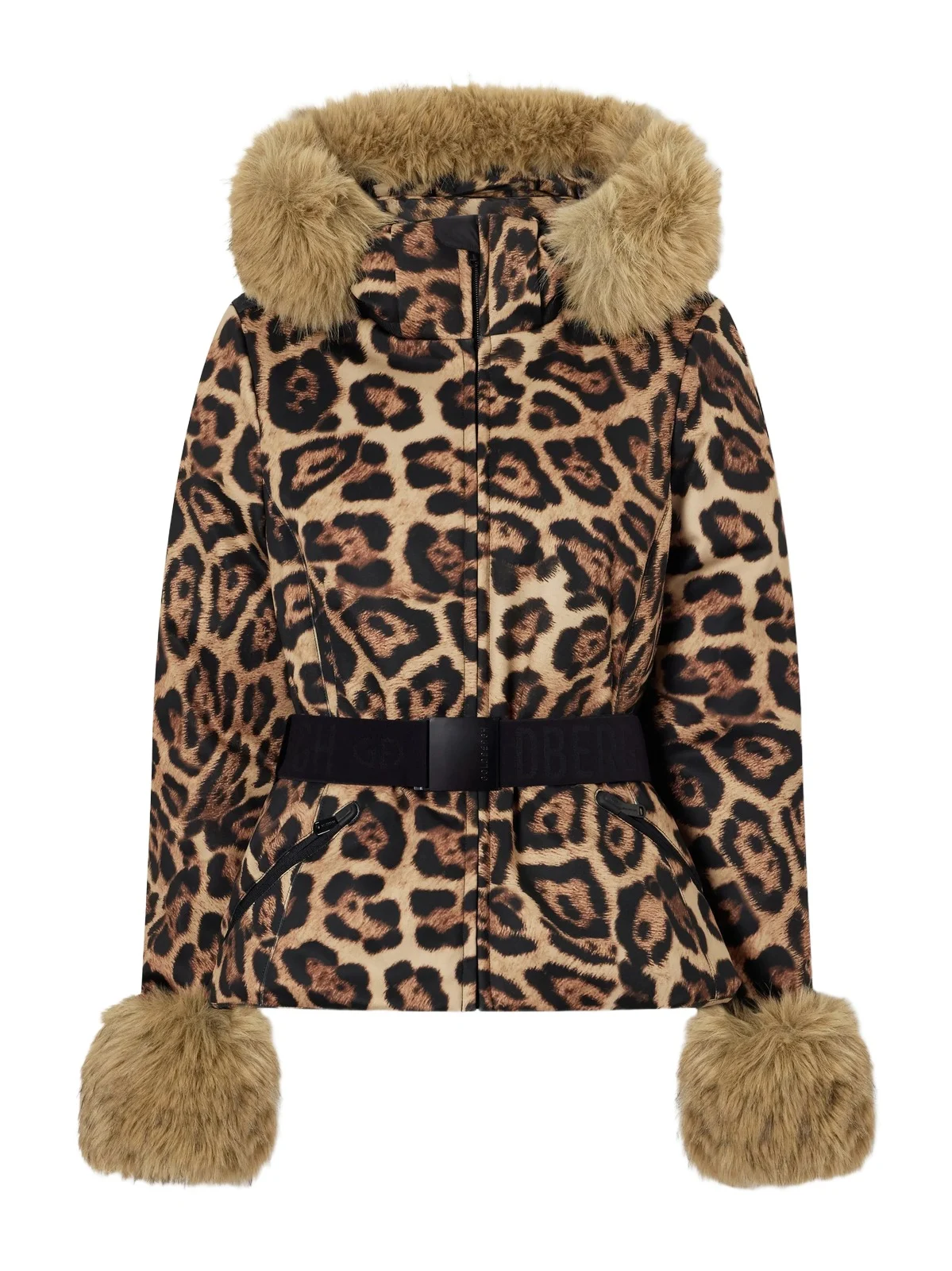 Jagger Belted Plush-trimmed Leopard-print Ski Jacket