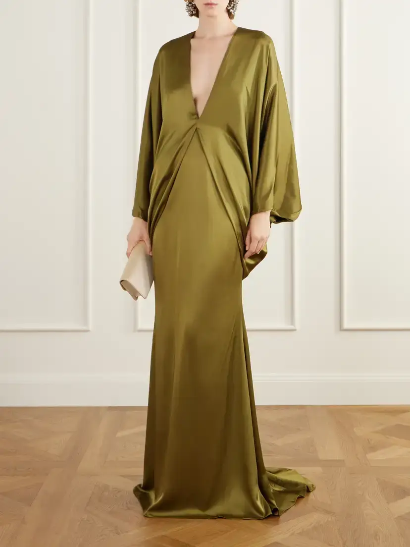 Taller Marmo Butterfly Draped Satin Gown | Thumbnail 2 Taller Marmo Butterfly Draped Satin Gown | Thumbnail 2