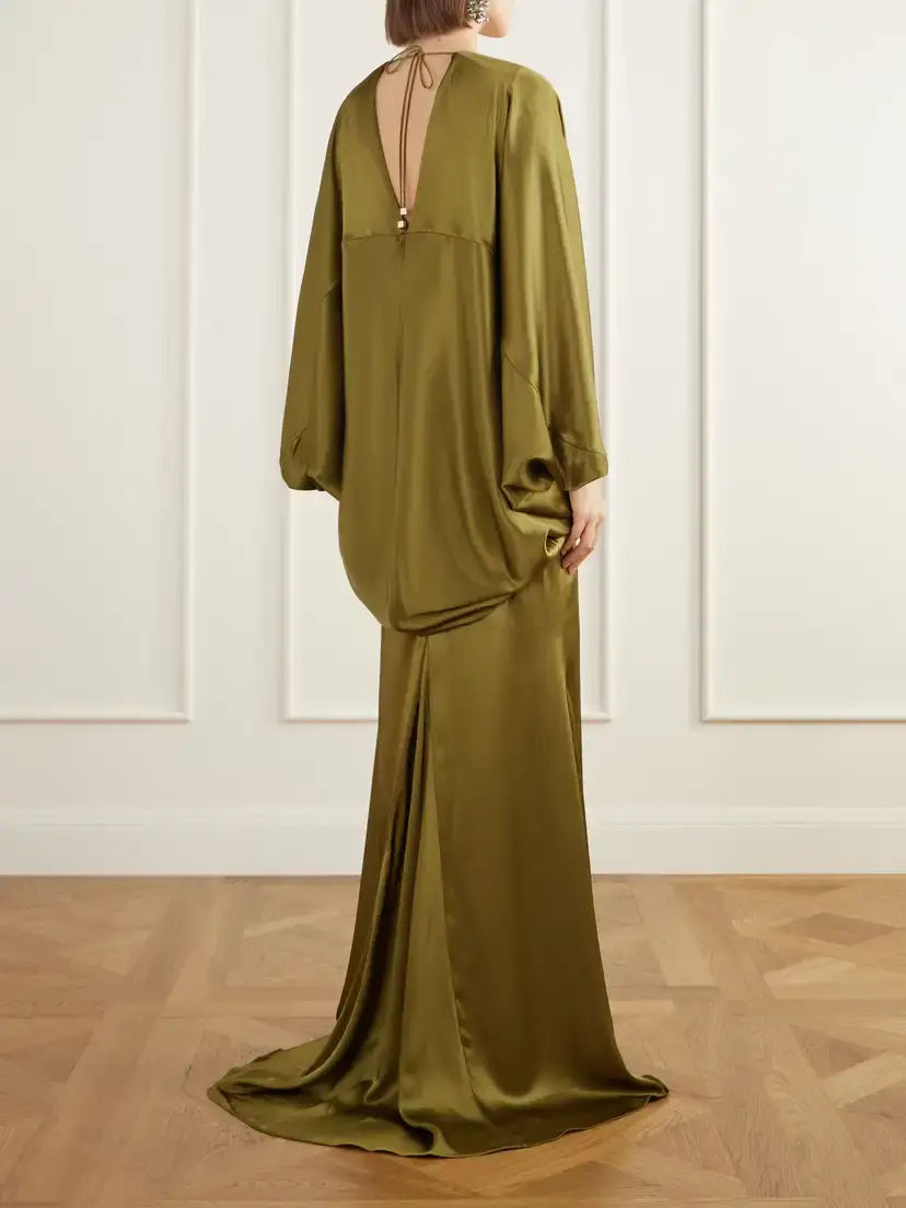 Taller Marmo Butterfly Draped Satin Gown | Thumbnail 3 Taller Marmo Butterfly Draped Satin Gown | Thumbnail 3
