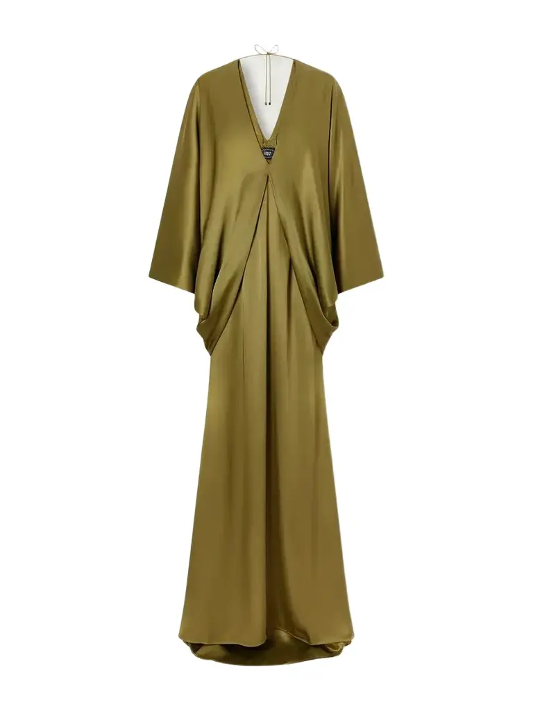 Butterfly Draped Satin Gown Butterfly Draped Satin Gown