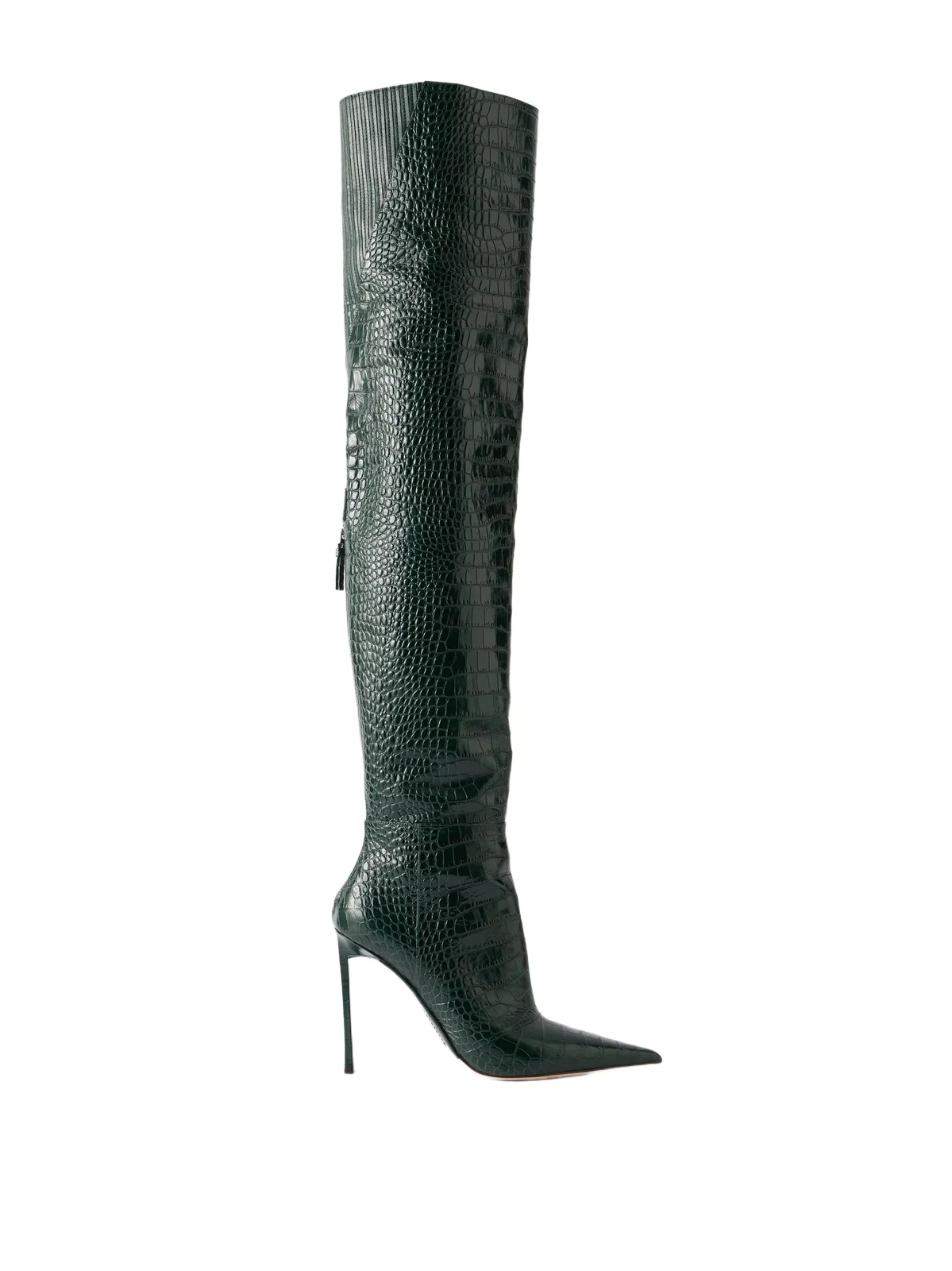 Tom Ford Vertigo 105 Croc-effect Leather Knee Boots
