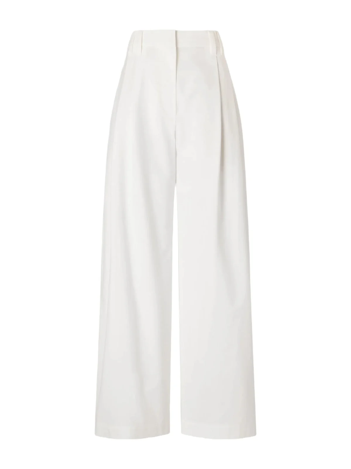 Pleated Cotton-woven Wide-leg Pants Pleated Cotton-woven Wide-leg Pants