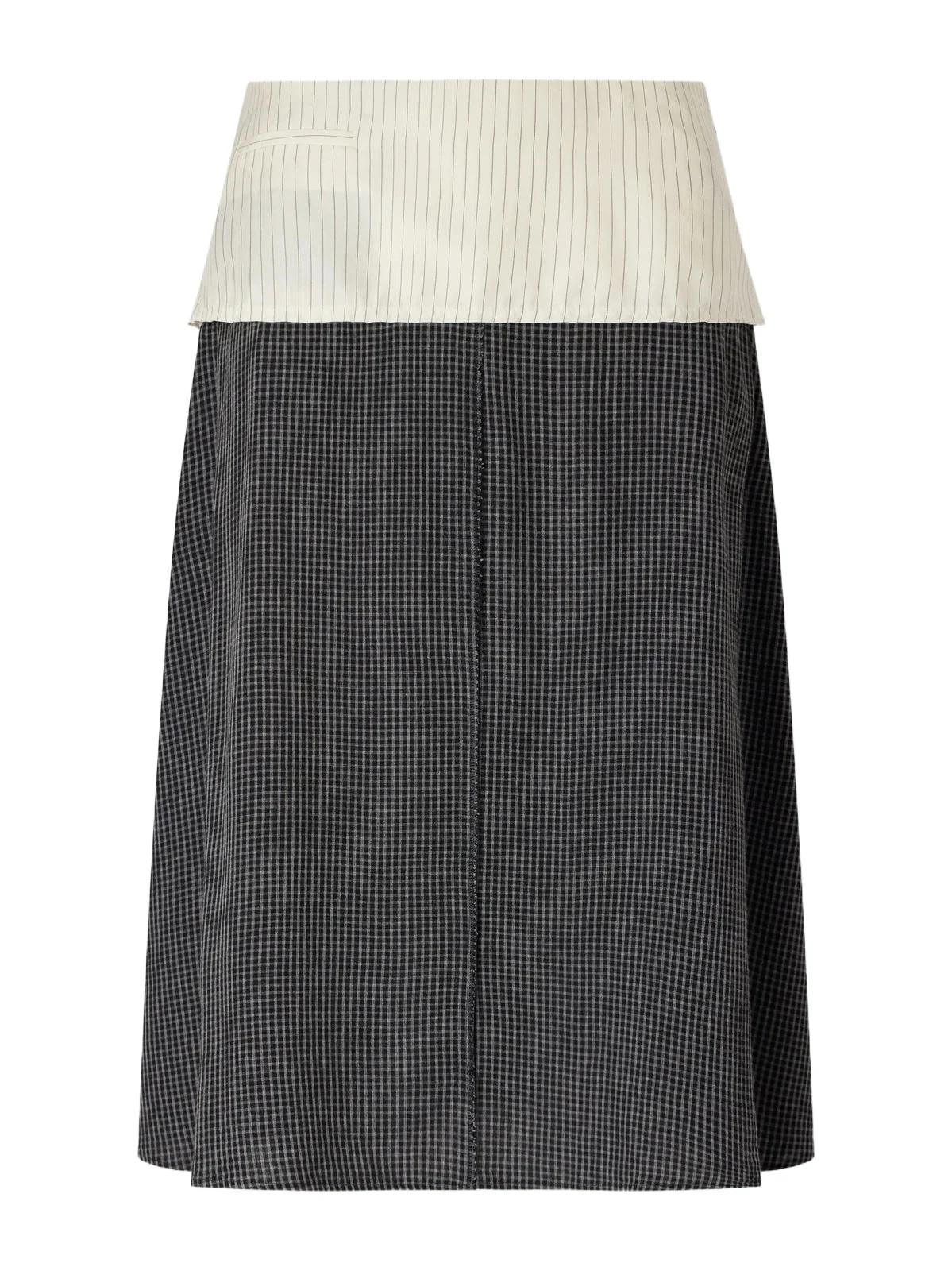 mfpen Committee Pinstriped Checked Seersucker Midi Skirt