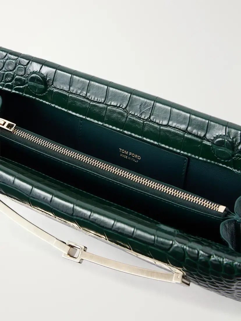 Tom Ford Tumbled Croc-effect Leather Clutch | Thumbnail 6 Tom Ford Tumbled Croc-effect Leather Clutch | Thumbnail 6