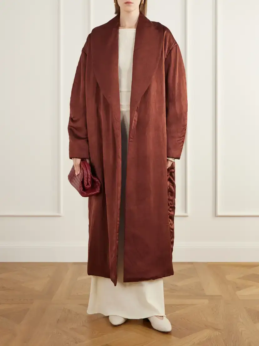 Ruohan Mergui Floral Satin-jacquard Coat | Thumbnail 2 Ruohan Mergui Floral Satin-jacquard Coat | Thumbnail 2