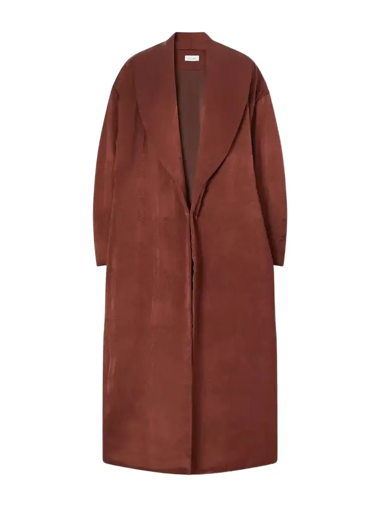 Mergui Floral Satin-jacquard Coat