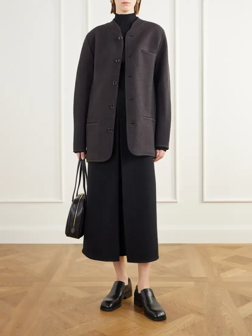 RIER Walker Felted Wool-fleece Wrap Midi Skirt | Thumbnail 2