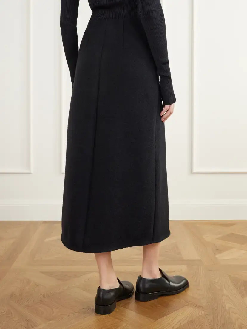 RIER Walker Felted Wool-fleece Wrap Midi Skirt | Thumbnail 4