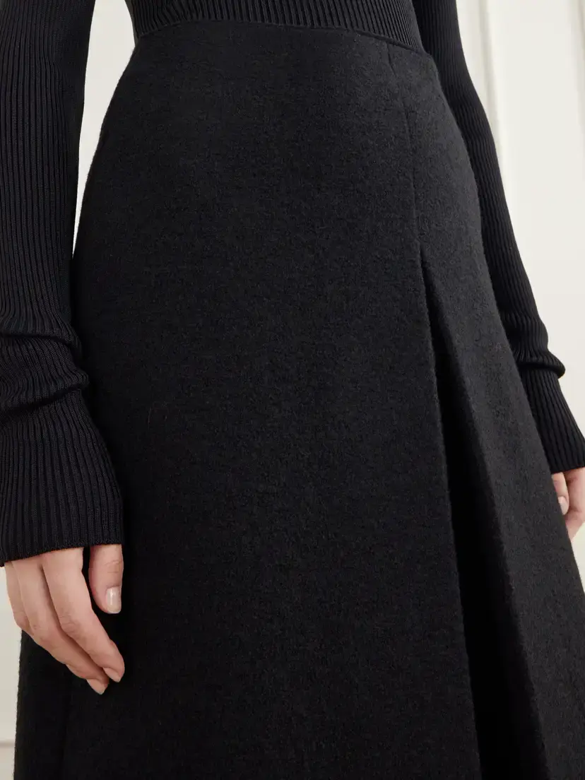 RIER Walker Felted Wool-fleece Wrap Midi Skirt | Thumbnail 5