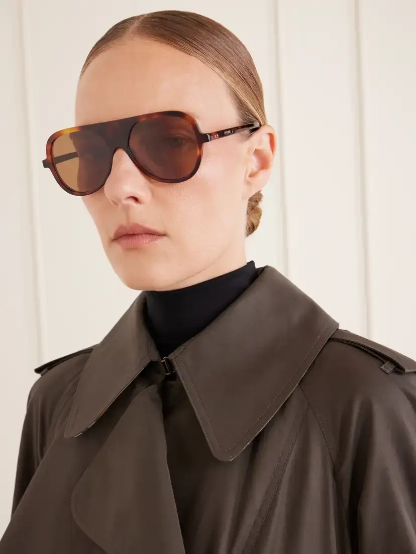 CELINE Eyewear Thin Pilot Aviator-style Acetate Sunglasses | Thumbnail 2 CELINE Eyewear Thin Pilot Aviator-style Acetate Sunglasses | Thumbnail 2