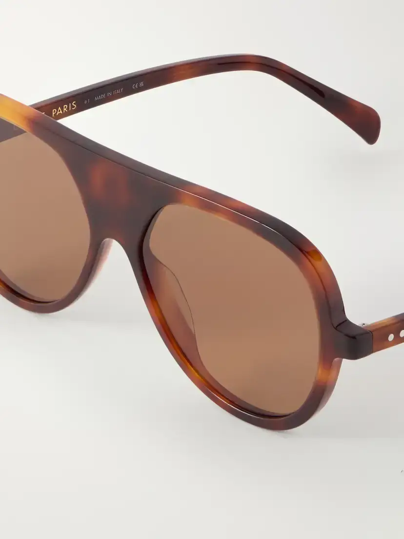 CELINE Eyewear Thin Pilot Aviator-style Acetate Sunglasses | Thumbnail 4 CELINE Eyewear Thin Pilot Aviator-style Acetate Sunglasses | Thumbnail 4