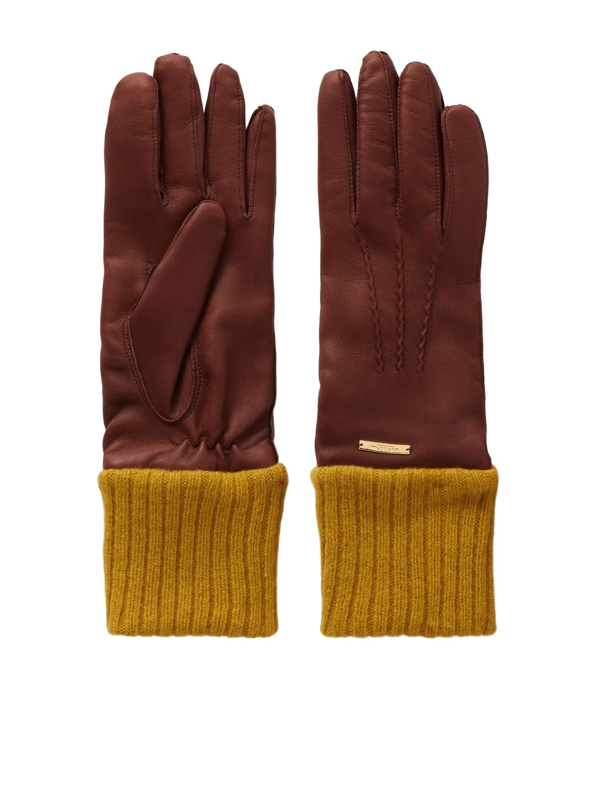 Giuliva Heritage Cashmere-trimmed Leather Gloves