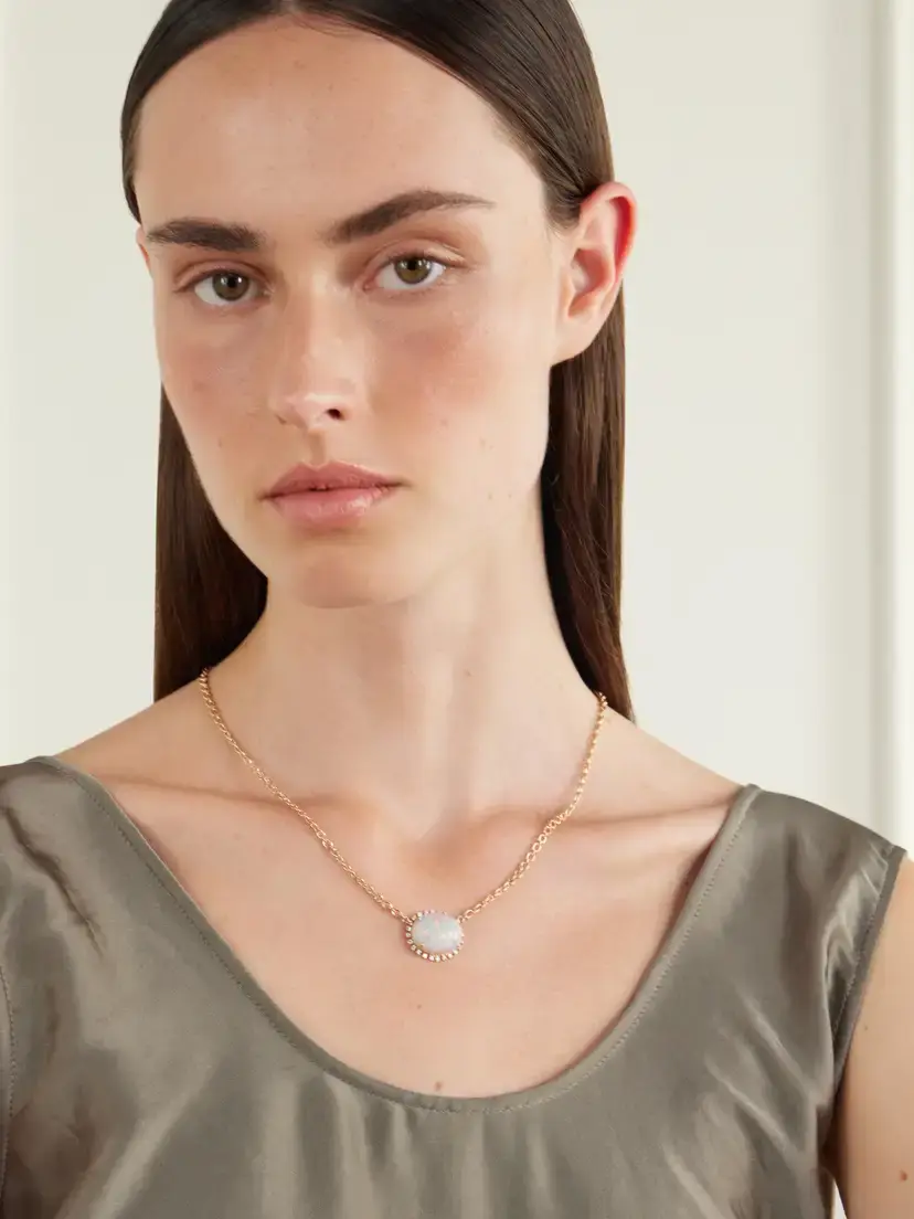 Irene Neuwirth One Of A Kind 18-karat Rose Gold, Opal And Diamond Necklace | Thumbnail 2 Irene Neuwirth One Of A Kind 18-karat Rose Gold, Opal And Diamond Necklace | Thumbnail 2
