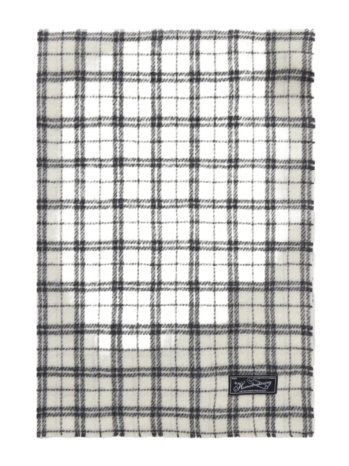 mfpen Facade Checked Felted Wool Scarf