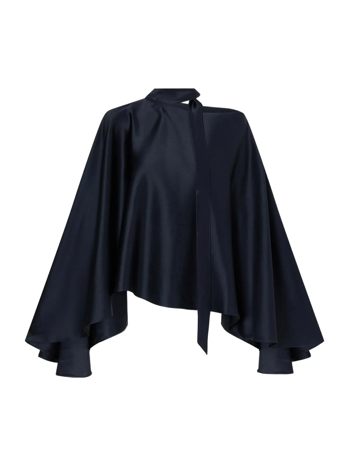Taller Marmo Brooks One-shoulder Scarf-detailed Satin Blouse
