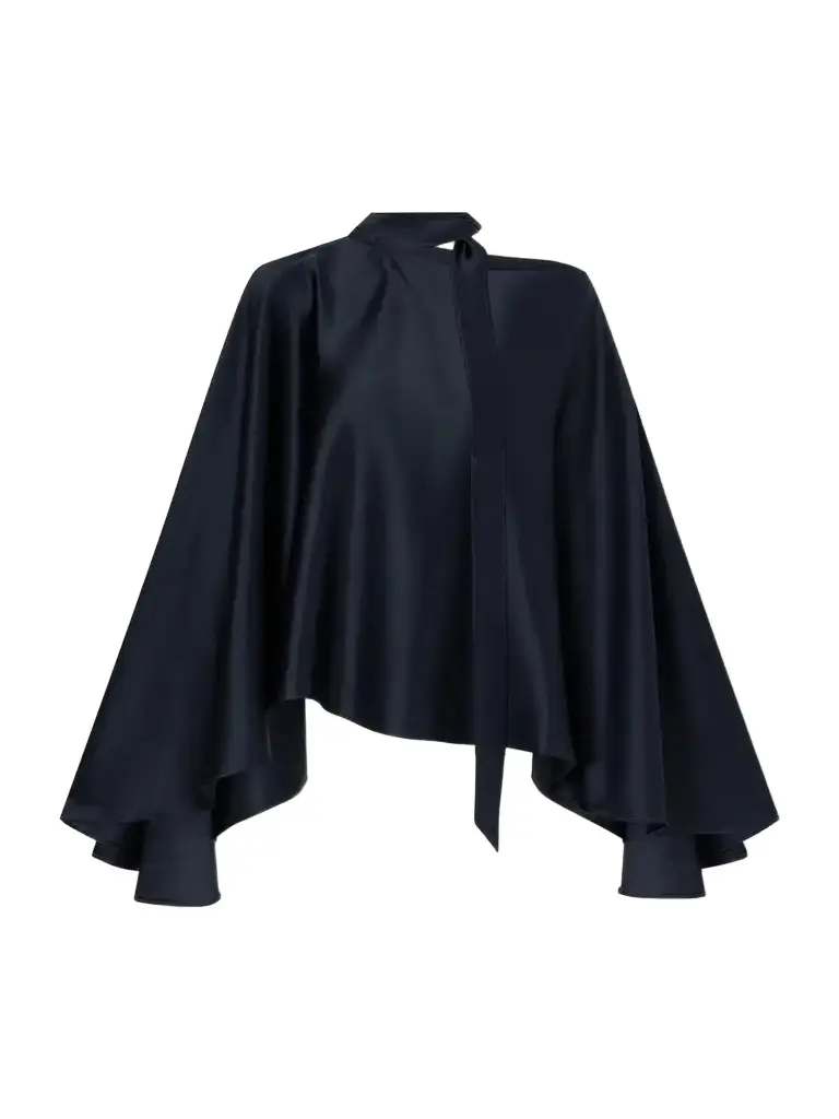 Brooks One-shoulder Scarf-detailed Satin Blouse Brooks One-shoulder Scarf-detailed Satin Blouse