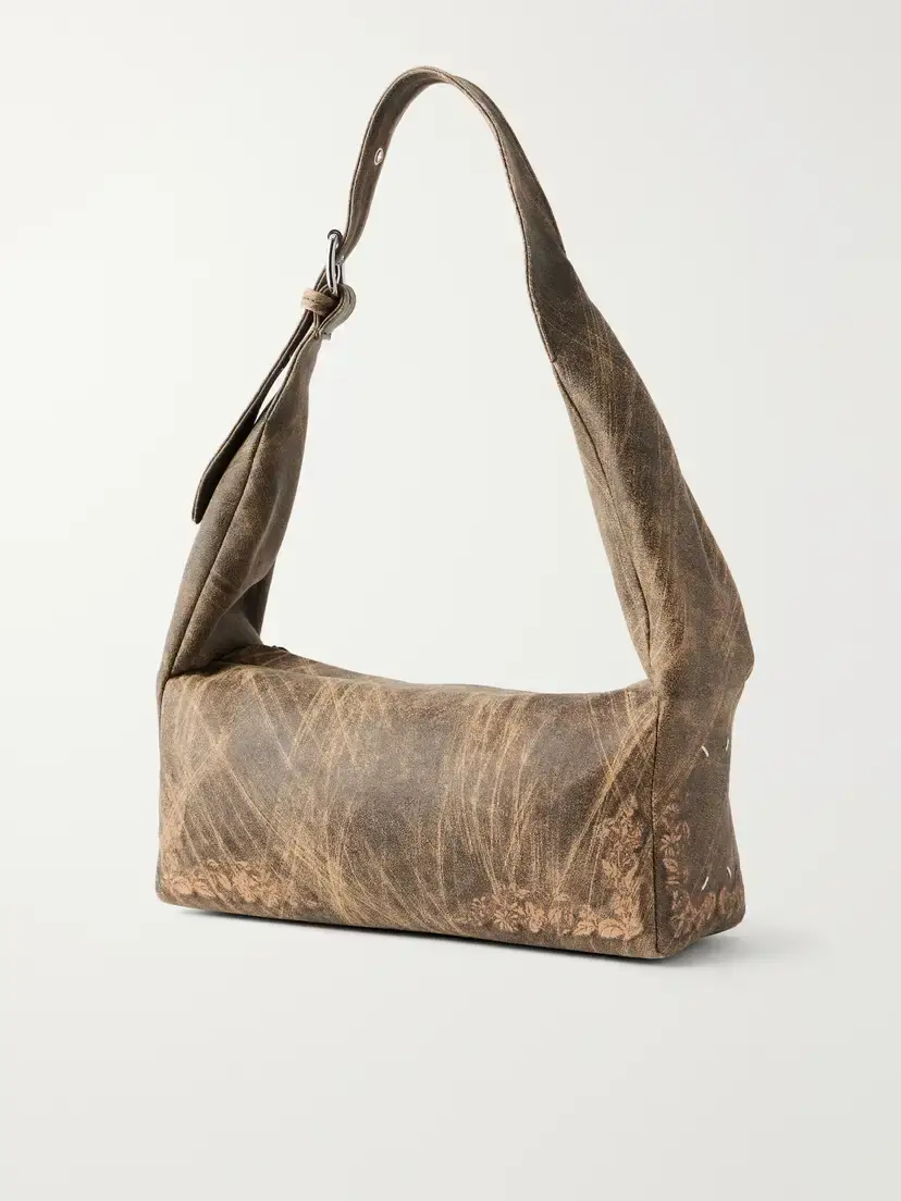 Maison Margiela East West Medium Distressed Leather Shoulder Bag | Thumbnail 4 Maison Margiela East West Medium Distressed Leather Shoulder Bag | Thumbnail 4