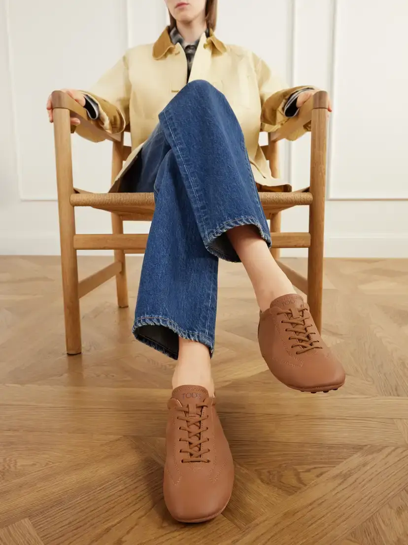 Tod's Suede-trimmed Full-grain Leather Sneakers | Thumbnail 2 Tod's Suede-trimmed Full-grain Leather Sneakers | Thumbnail 2