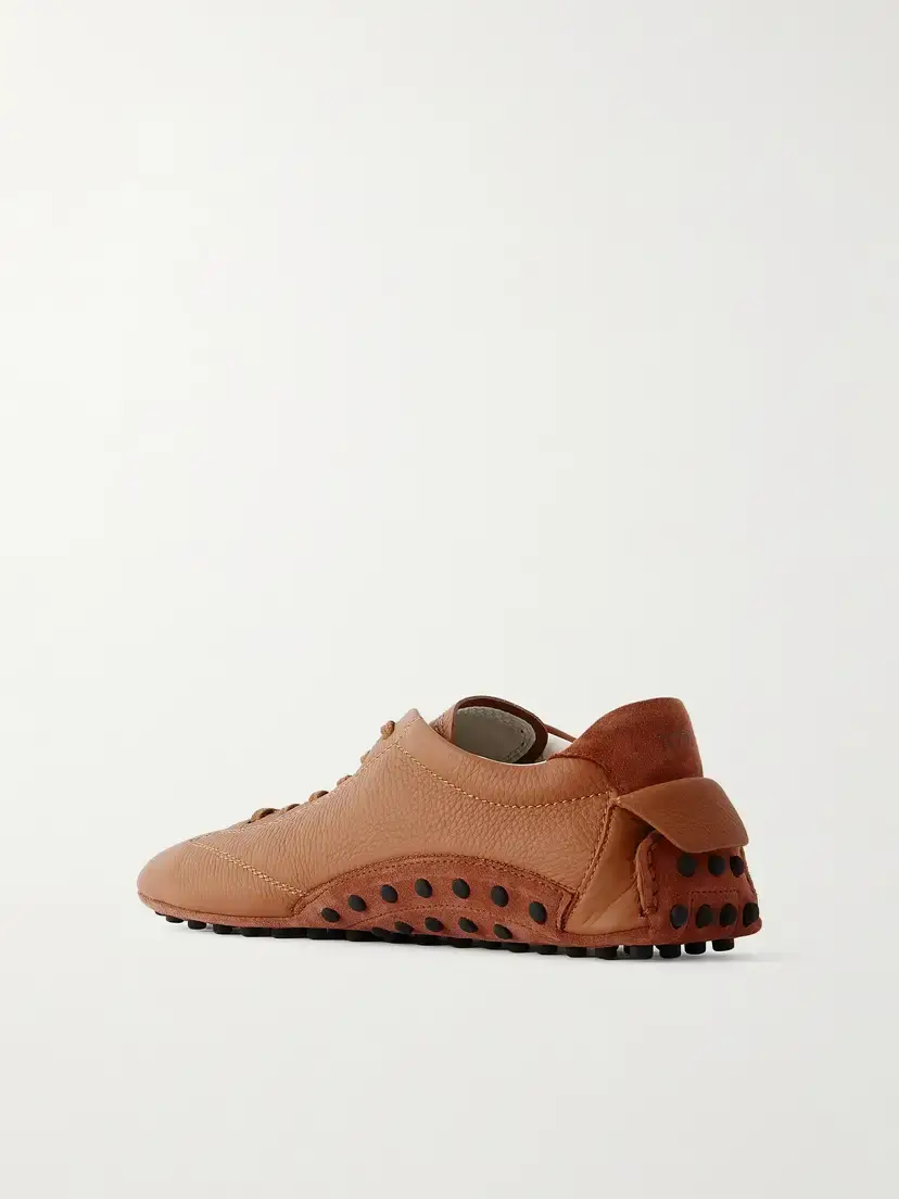 Tod's Suede-trimmed Full-grain Leather Sneakers | Thumbnail 3 Tod's Suede-trimmed Full-grain Leather Sneakers | Thumbnail 3