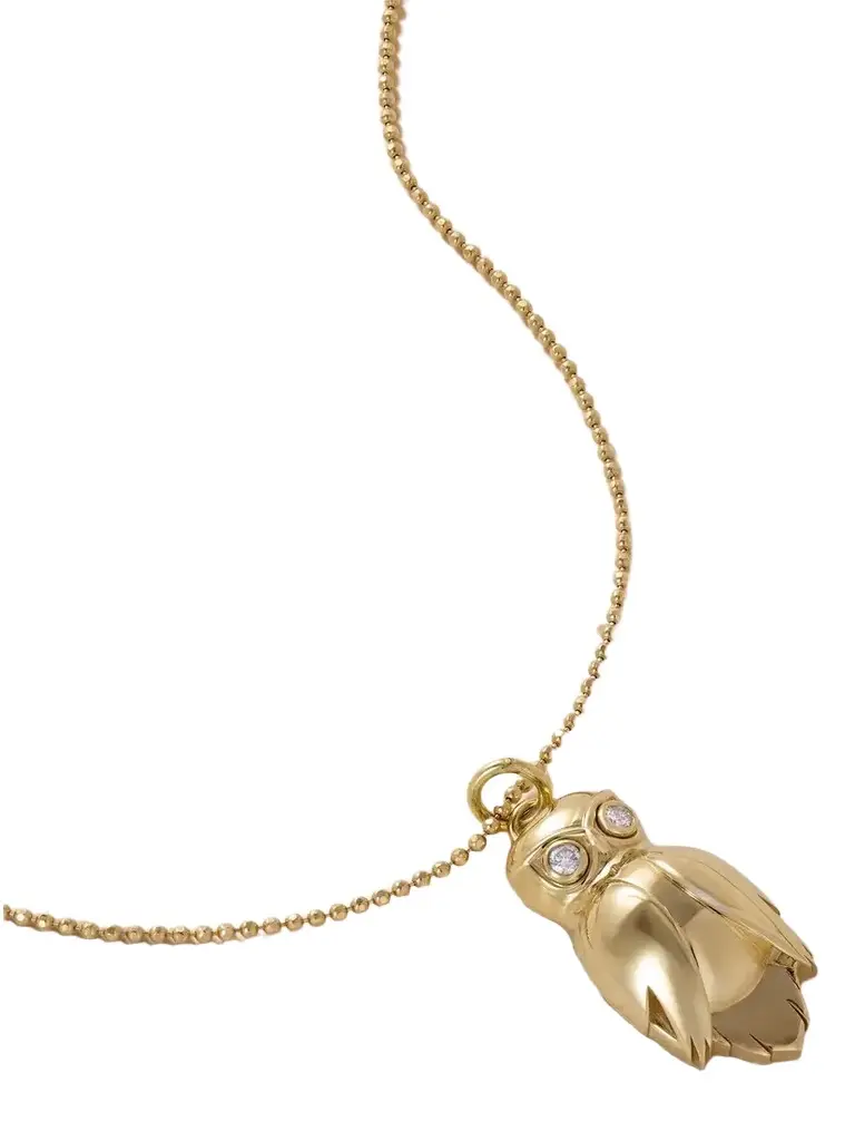 Jennifer Meyer Owl 18-karat Gold Diamond Necklace