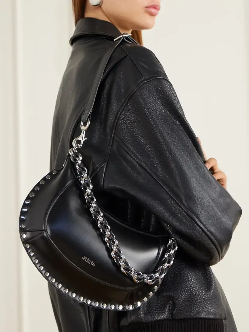 Isabel Marant Oskan Moon Studded Leather Shoulder Bag | Thumbnail 2 Isabel Marant Oskan Moon Studded Leather Shoulder Bag | Thumbnail 2
