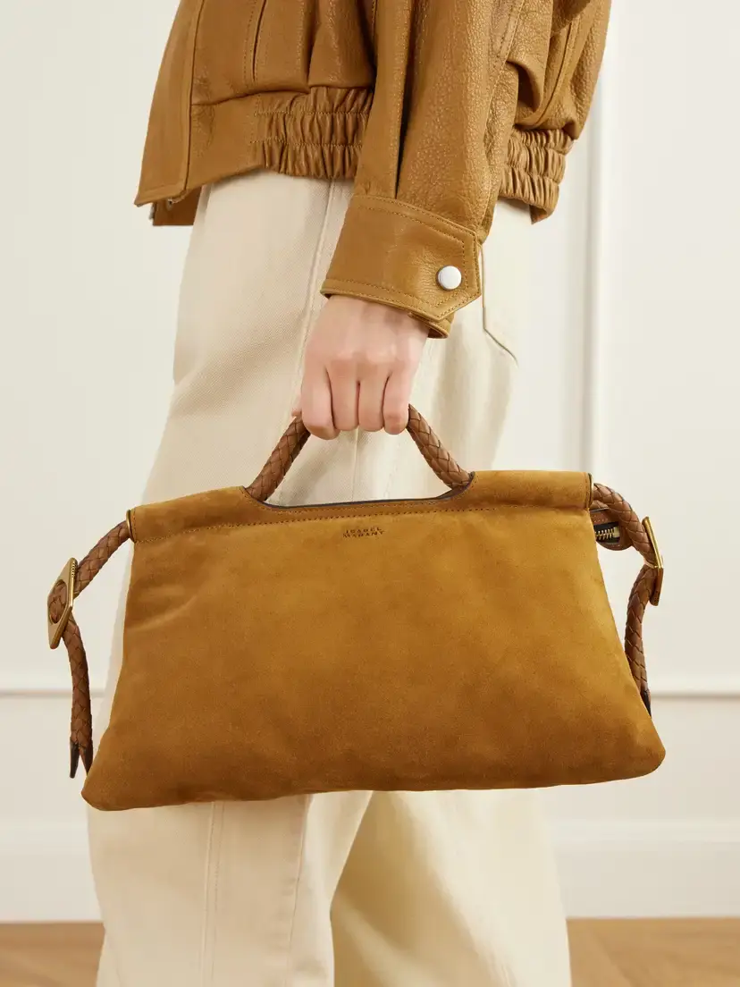 Isabel Marant Pipa Braided Leather-trimmed Suede Shoulder Bag | Thumbnail 2