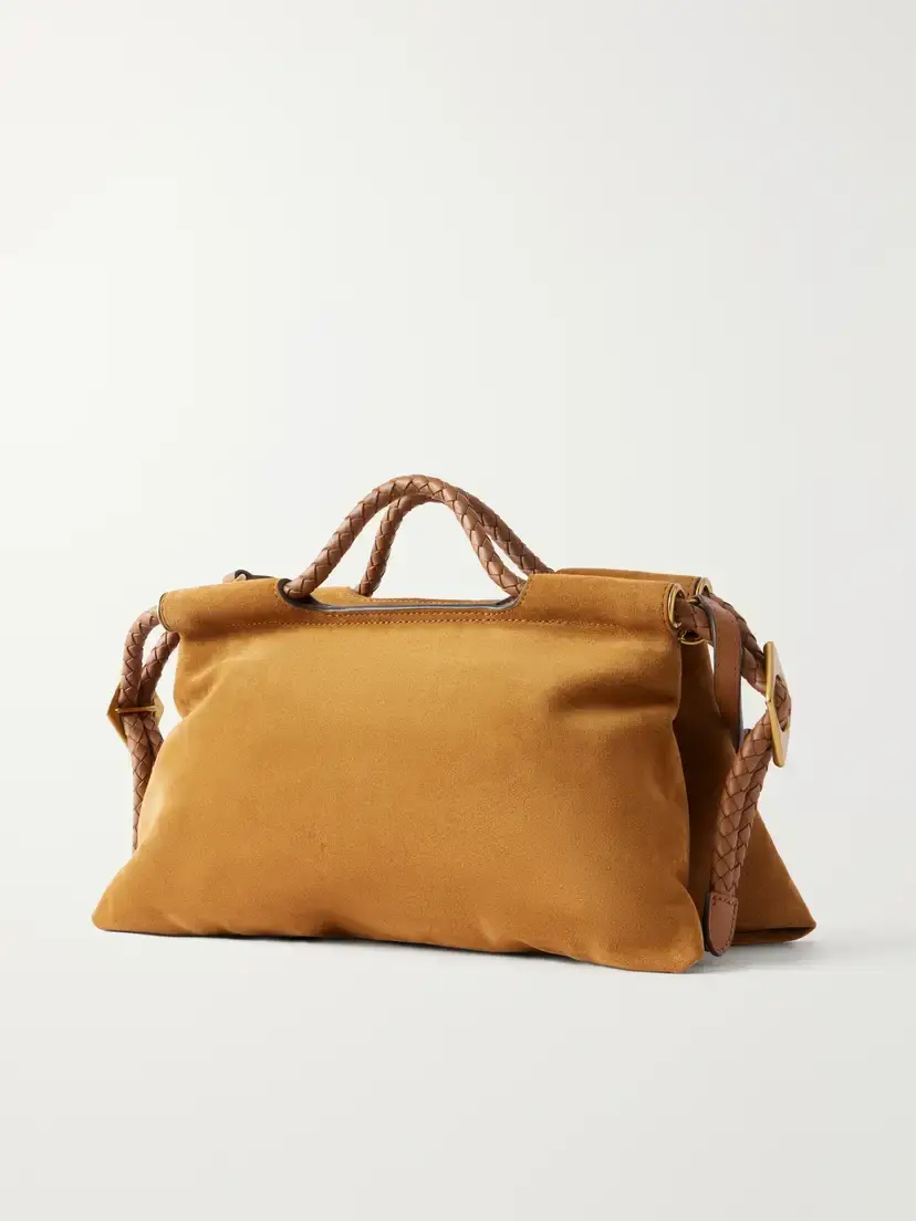 Isabel Marant Pipa Braided Leather-trimmed Suede Shoulder Bag | Thumbnail 4