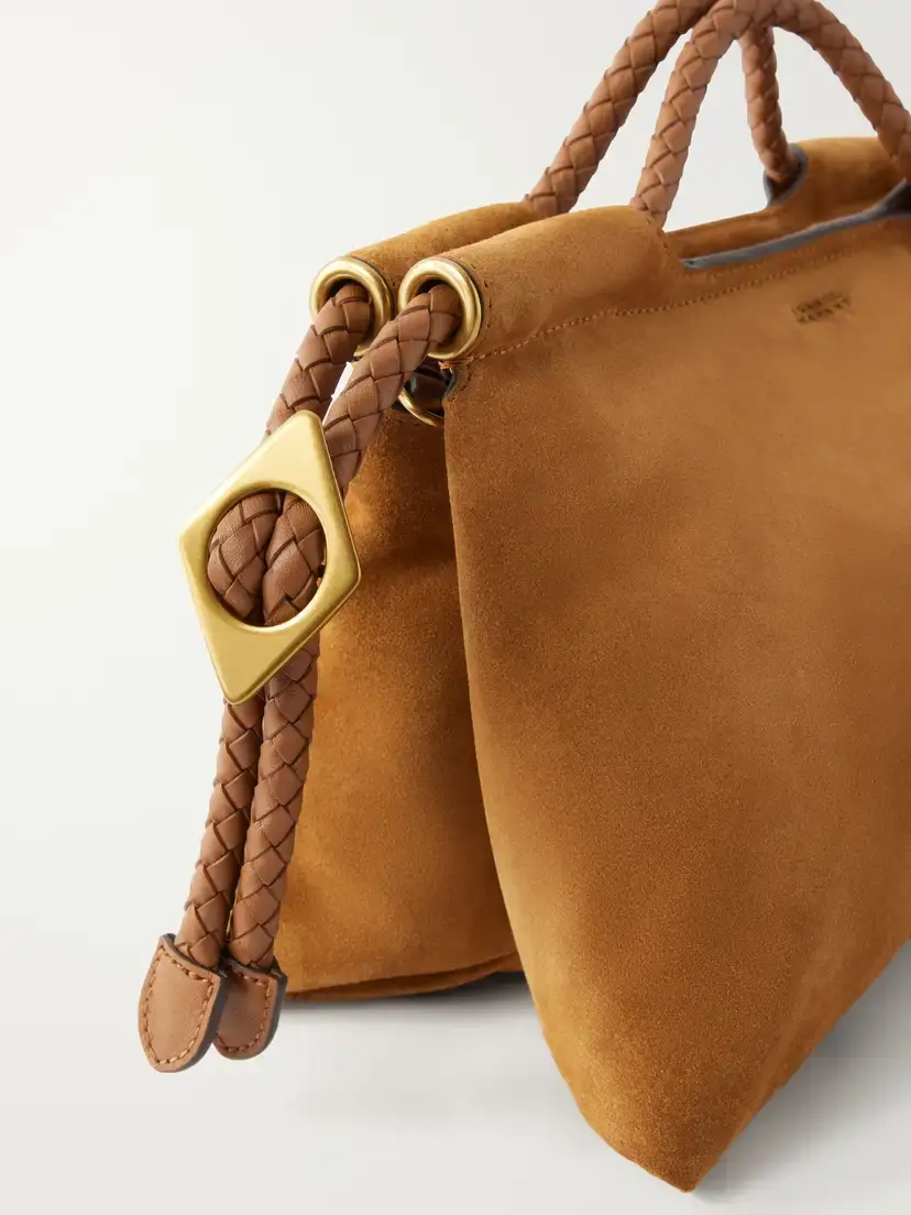Isabel Marant Pipa Braided Leather-trimmed Suede Shoulder Bag | Thumbnail 5