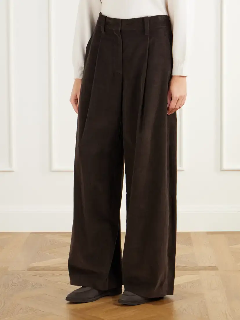 Brunello Cucinelli Cotton-blend Corduroy Wide-leg Pants | Thumbnail 3 Brunello Cucinelli Cotton-blend Corduroy Wide-leg Pants | Thumbnail 3