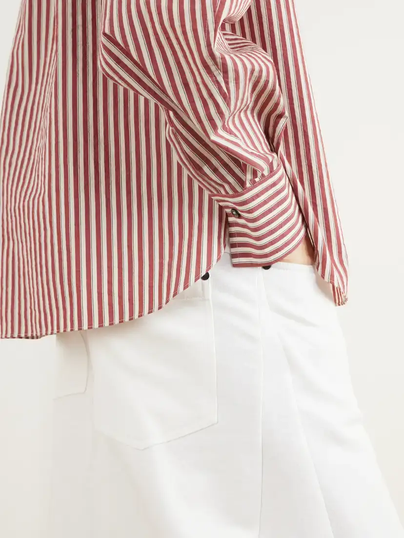 Brunello Cucinelli Striped Cotton-blend Poplin Shirt | Thumbnail 5 Brunello Cucinelli Striped Cotton-blend Poplin Shirt | Thumbnail 5