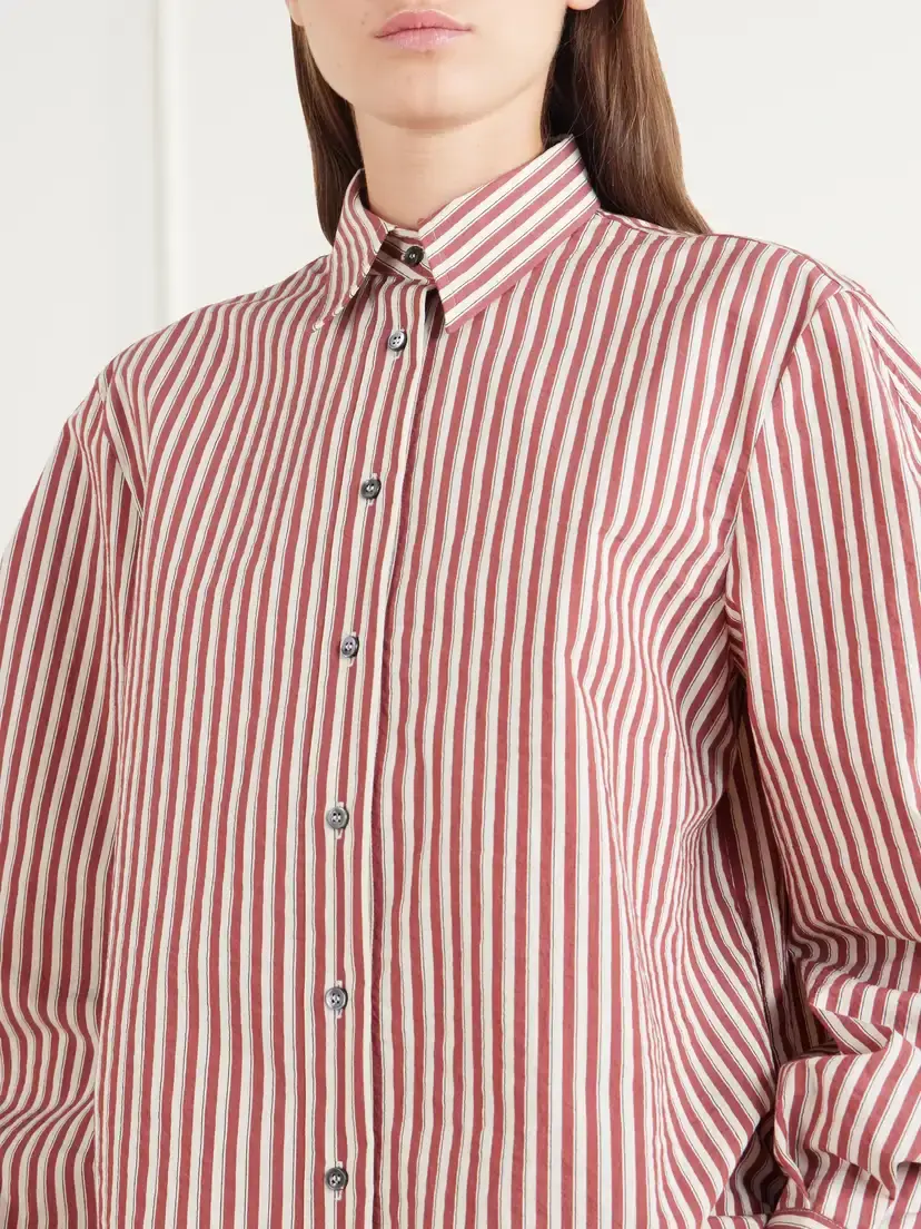 Brunello Cucinelli Striped Cotton-blend Poplin Shirt | Thumbnail 6 Brunello Cucinelli Striped Cotton-blend Poplin Shirt | Thumbnail 6