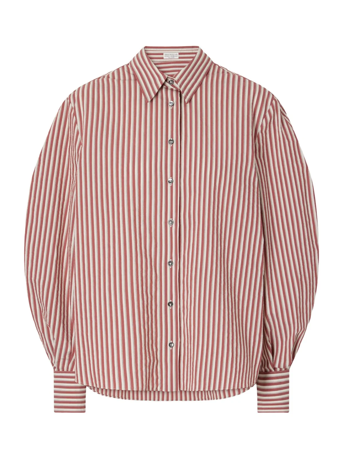 Striped Cotton-blend Poplin Shirt Striped Cotton-blend Poplin Shirt