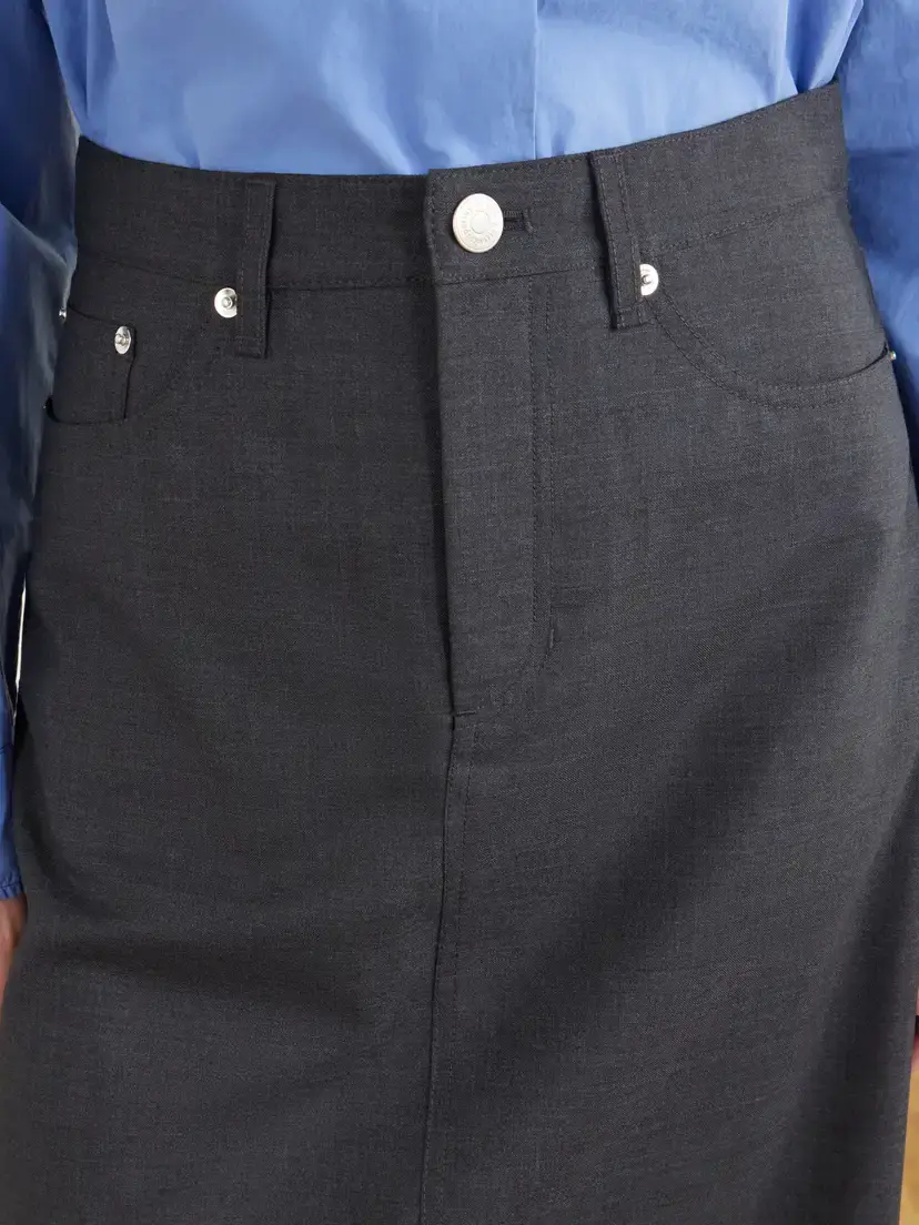mfpen Rivet Layered Wool-fresco Midi-skirt | Thumbnail 5 mfpen Rivet Layered Wool-fresco Midi-skirt | Thumbnail 5