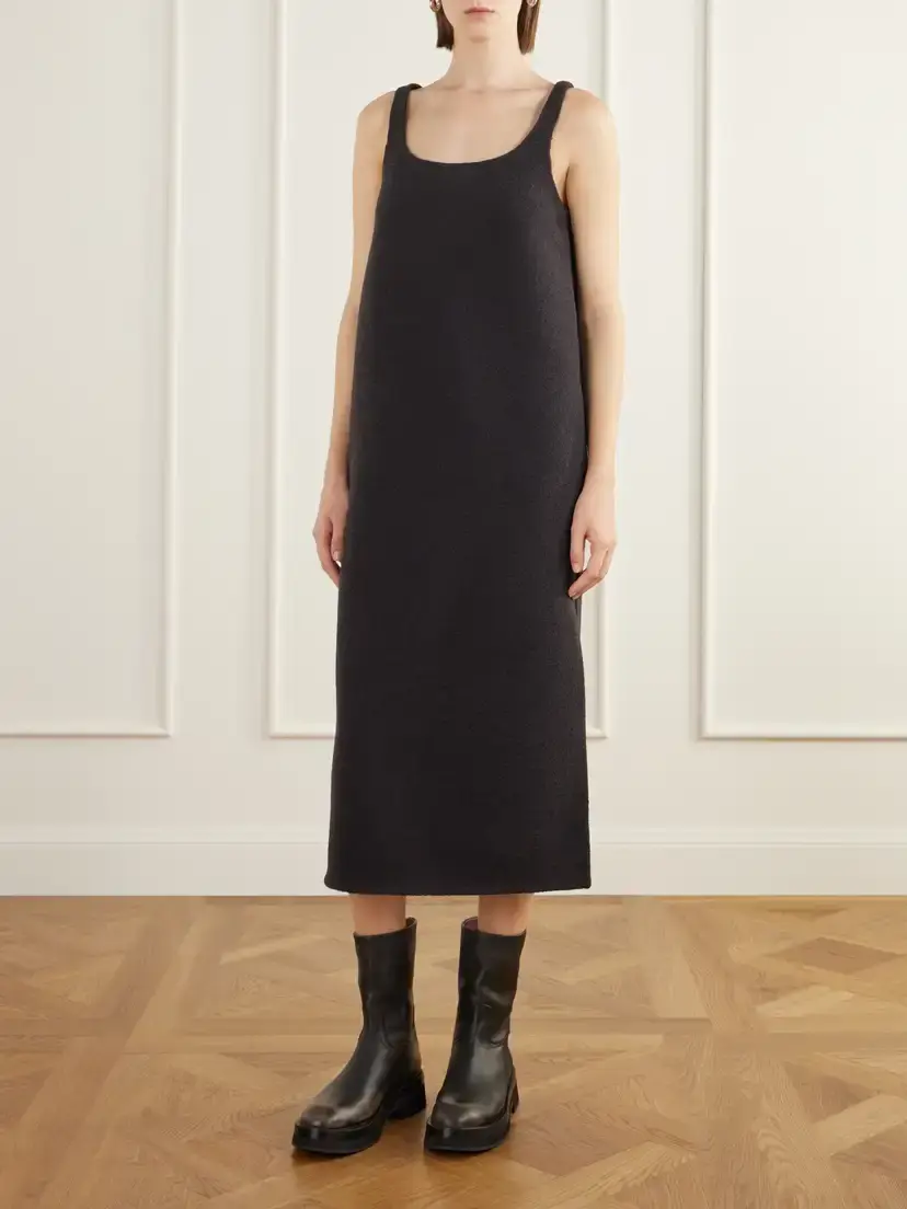 RIER Walker Felted Wool-fleece Midi Dress | Thumbnail 3