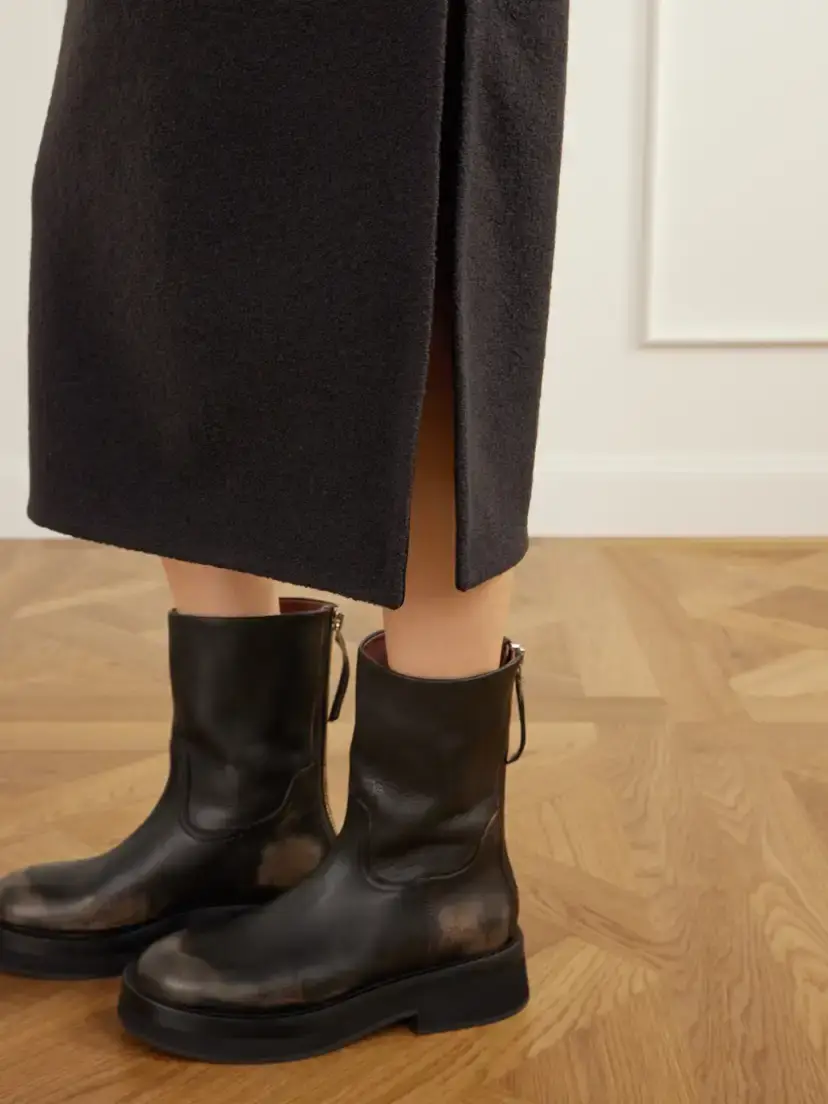 RIER Walker Felted Wool-fleece Midi Dress | Thumbnail 6