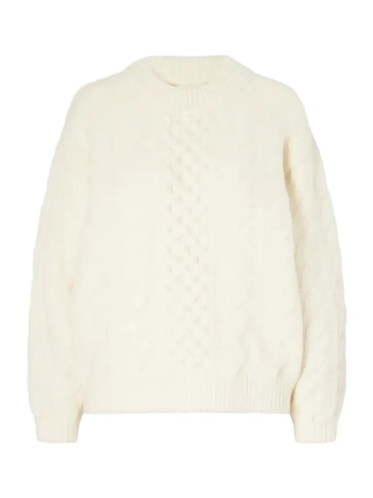 DÔEN Hallstatt Cable-knit Wool And Cashmere-blend Sweater - Neutrals