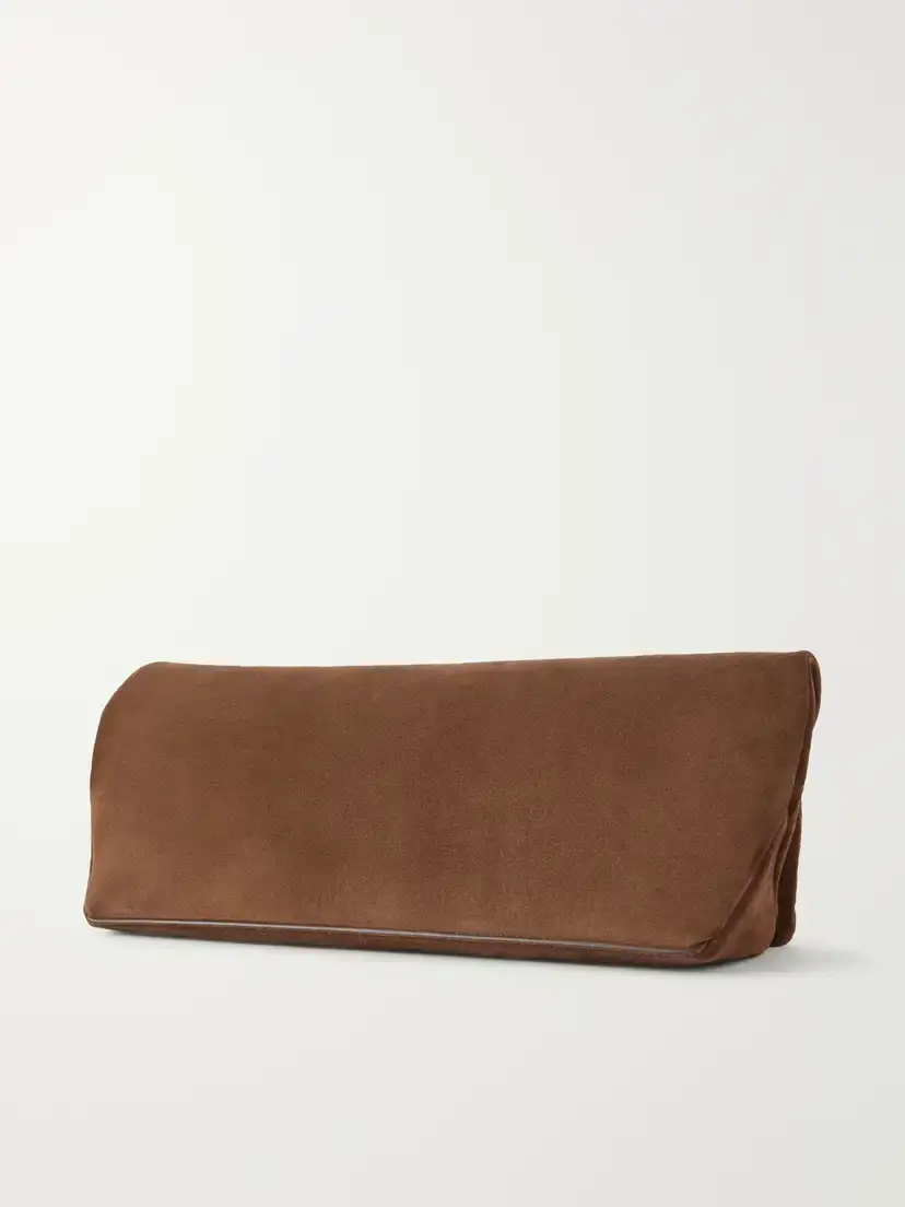 AMANU Egypt Embellished Leather-trimmed Suede Clutch | Thumbnail 4