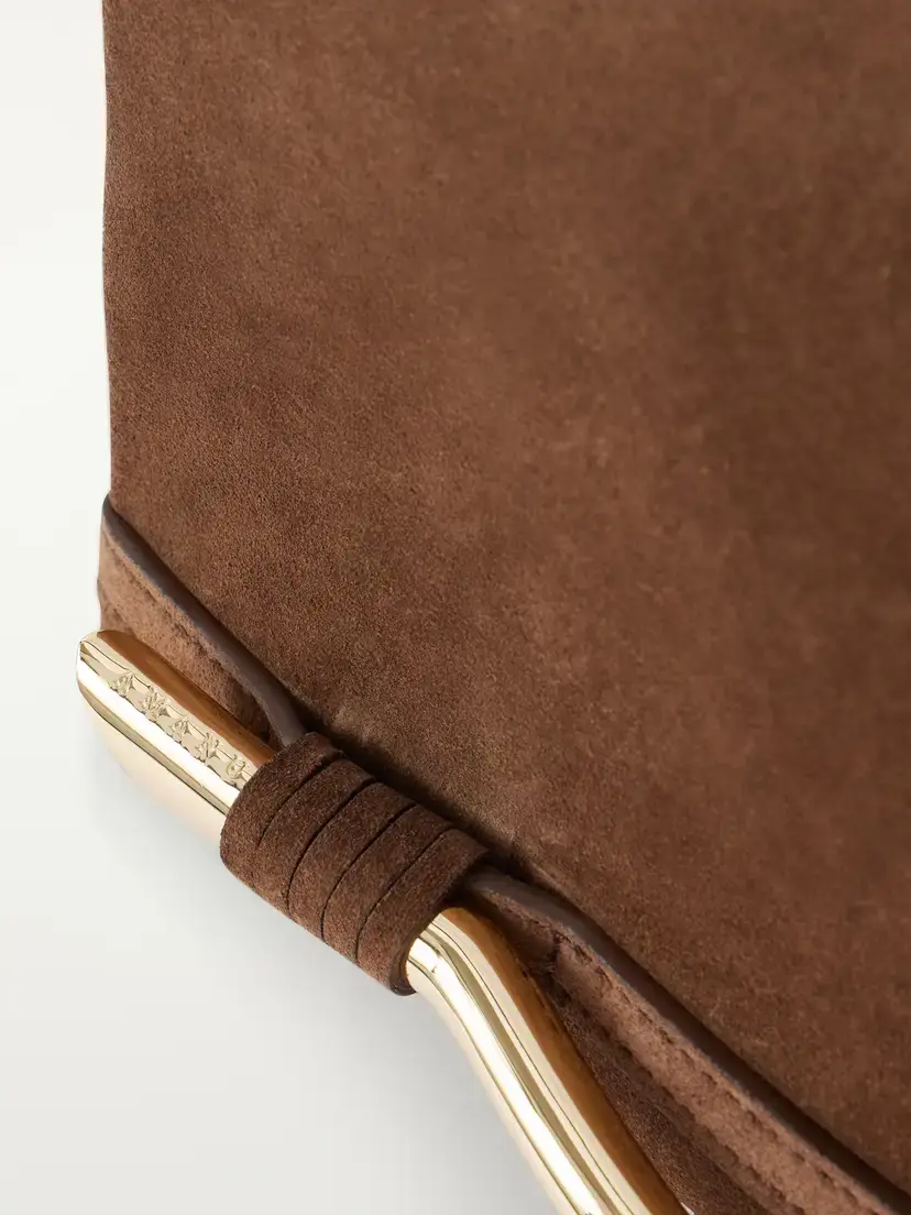 AMANU Egypt Embellished Leather-trimmed Suede Clutch | Thumbnail 5