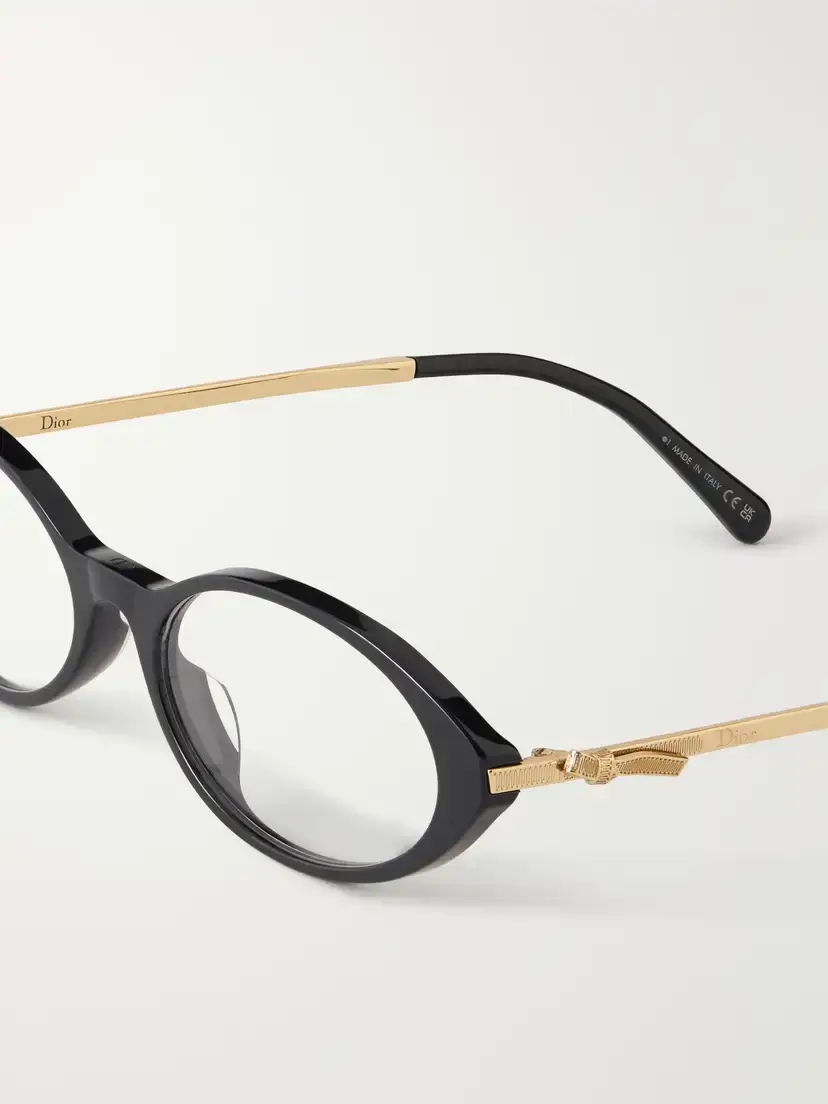 DIOR Eyewear Dior Bow R2i Gold-tone Metal And Acetate Glasses - Black | Thumbnail 4 DIOR Eyewear Dior Bow R2i Gold-tone Metal And Acetate Glasses - Black | Thumbnail 4