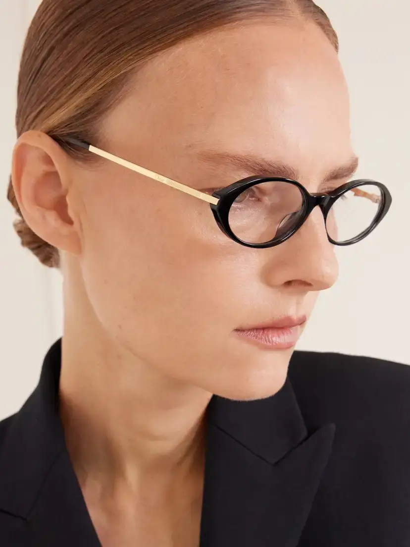 DIOR Eyewear Dior Bow R2i Gold-tone Metal And Acetate Glasses - Black | Thumbnail 5 DIOR Eyewear Dior Bow R2i Gold-tone Metal And Acetate Glasses - Black | Thumbnail 5