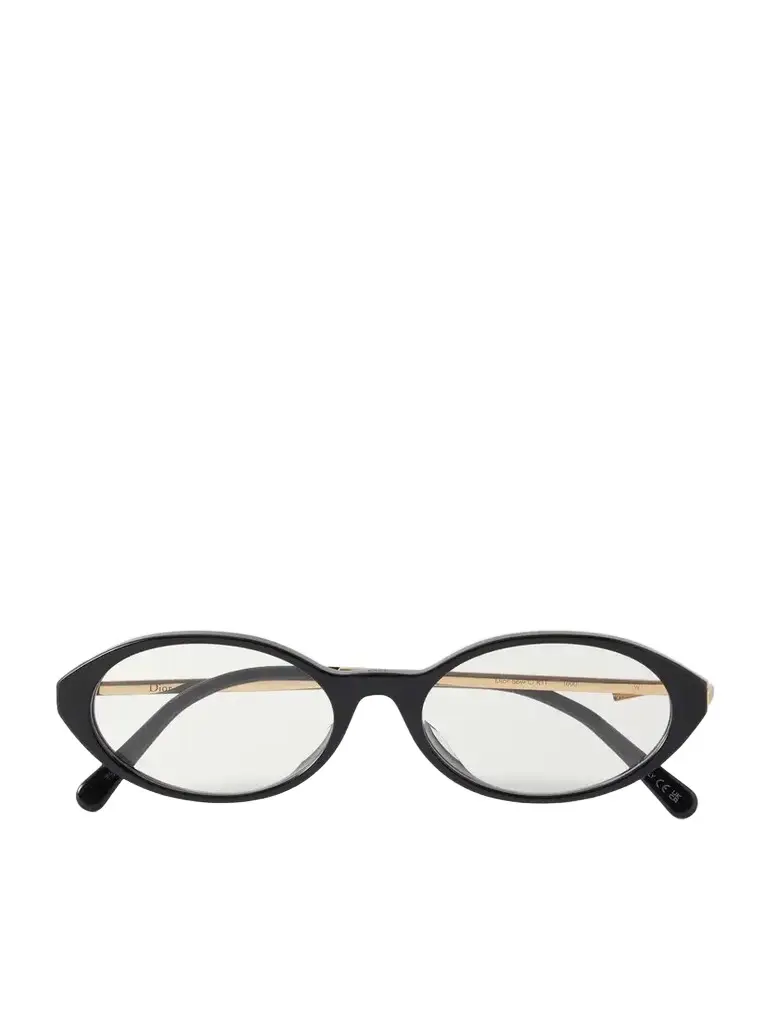 DIOR Eyewear Dior Bow R2i Gold-tone Metal And Acetate Glasses - Black